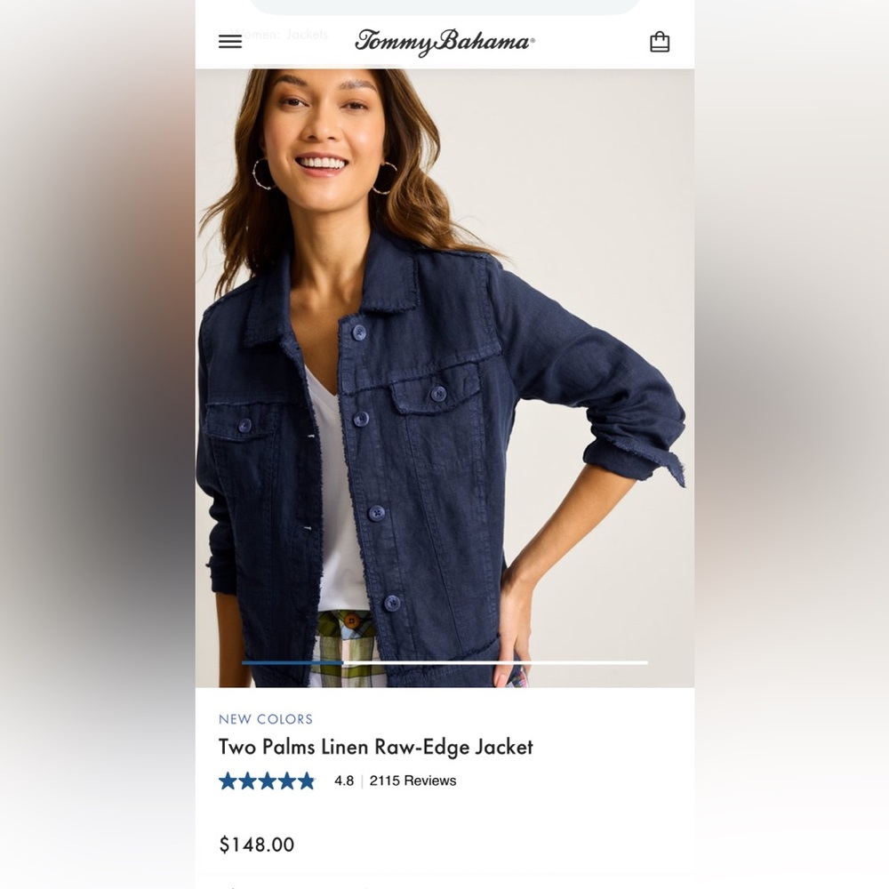 Tommy Bahama Dark Blue linen Jacket